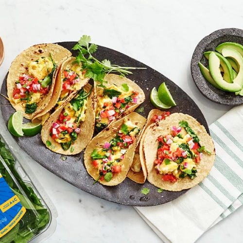 Organic Baby Spinach Breakfast Tacos