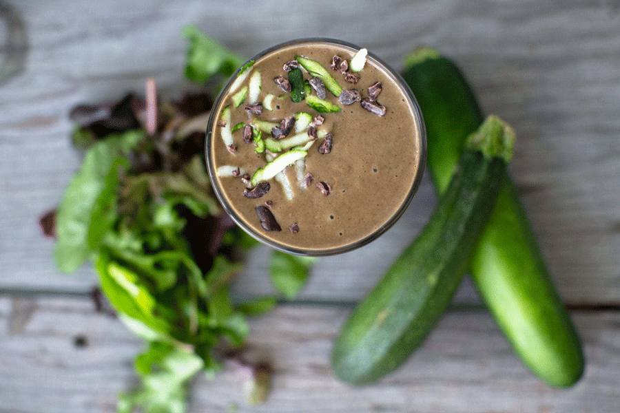 Chocolate Zucchini And Spring Mix Smoothie Image